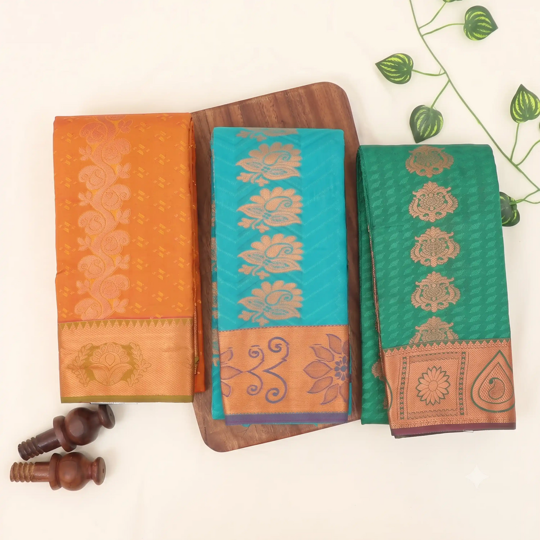 Buy 1 Get 2 Silk Sarees for Women | Bridal Wear & Wedding Occasion | Jeyachandran - Full View