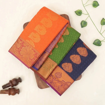Buy 1 Get 2 Silk Sarees for Women | Bridal Wear & Wedding Occasion | Jeyachandran - Full View