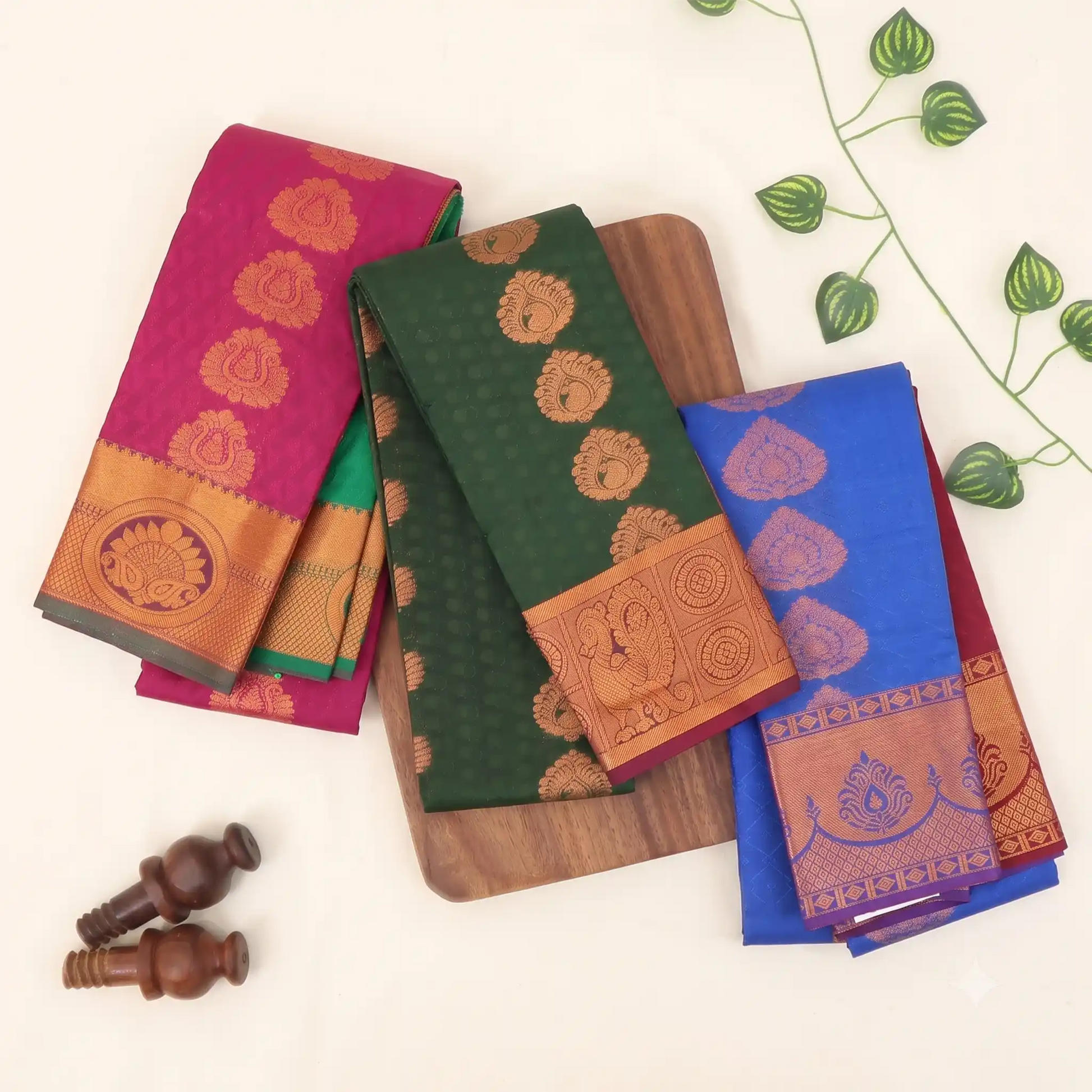 Buy 1 Get 2 Silk Sarees for Women | Bridal Wear & Wedding Occasion | Jeyachandran - Full View