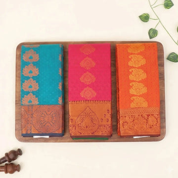 Buy 1 Get 2 Silk Sarees for Women | Bridal Wear & Wedding Occasion | Jeyachandran - Full View