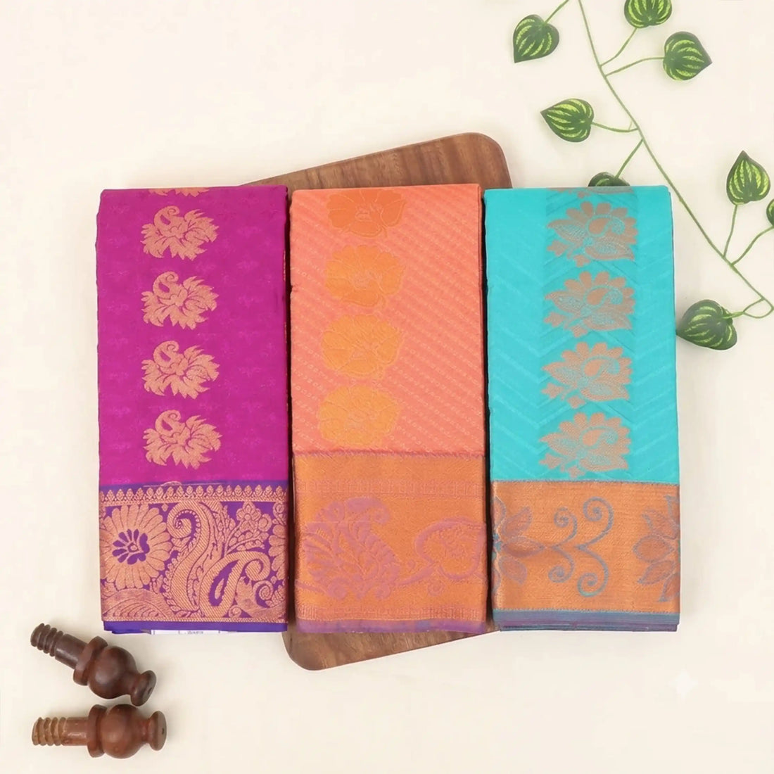 Buy 1 Get 2 Silk Sarees for Women | Bridal Wear & Wedding Occasion | Jeyachandran - Full View