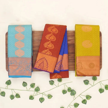 Buy 1 Get 2 Silk Sarees for Women | Bridal Wear & Wedding Occasion | Jeyachandran - Full View