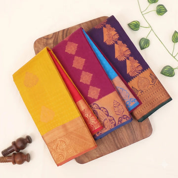 Buy 1 Get 2 Silk Sarees for Women | Bridal Wear & Wedding Occasion | Jeyachandran - Full View