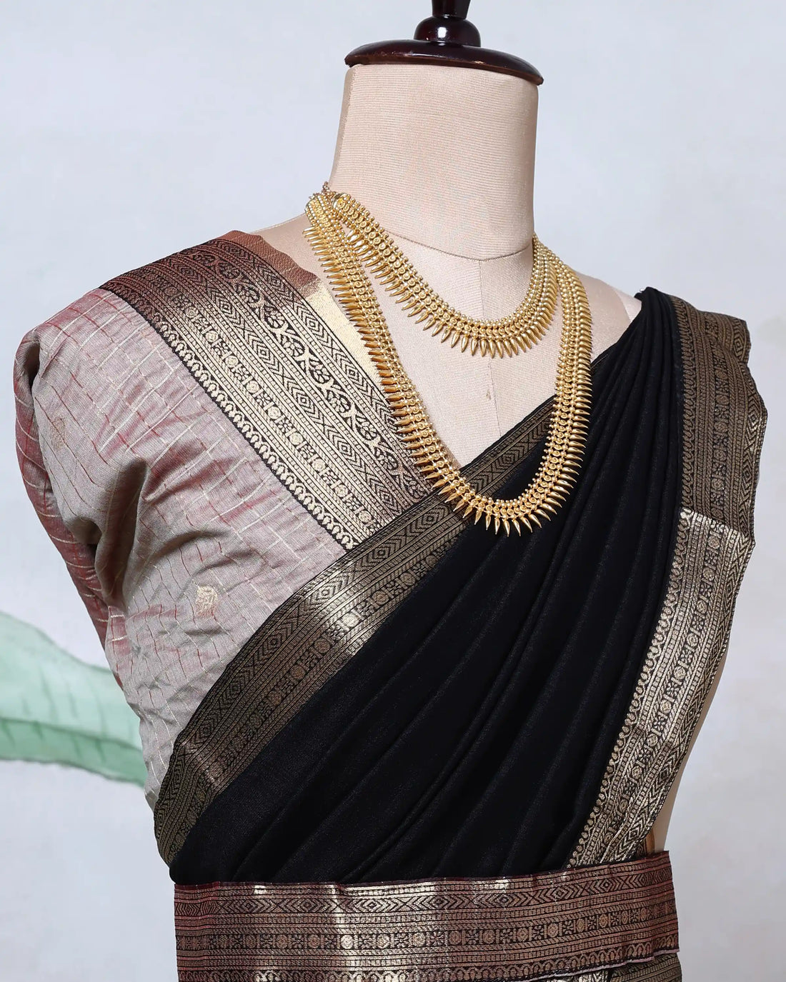 Cotton Semi Stitched Dhavani Set For Women | Festive Wear & Traditional Collection | Jeyachandran - Onion Pink & Black