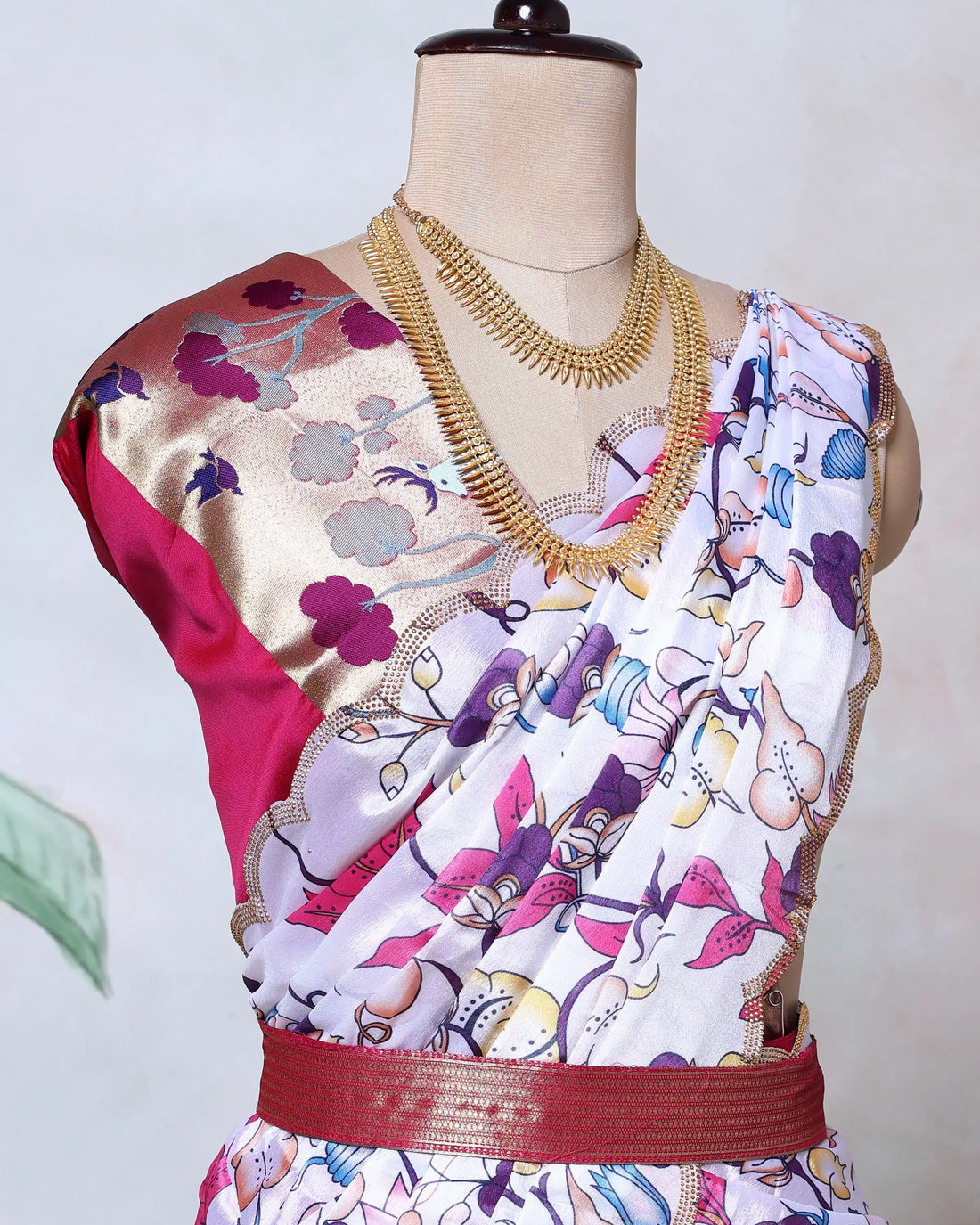 Cotton Semi Stitched Dhavani Set For Women | Festive Wear & Traditional Collection | Jeyachandran - Dark Pink