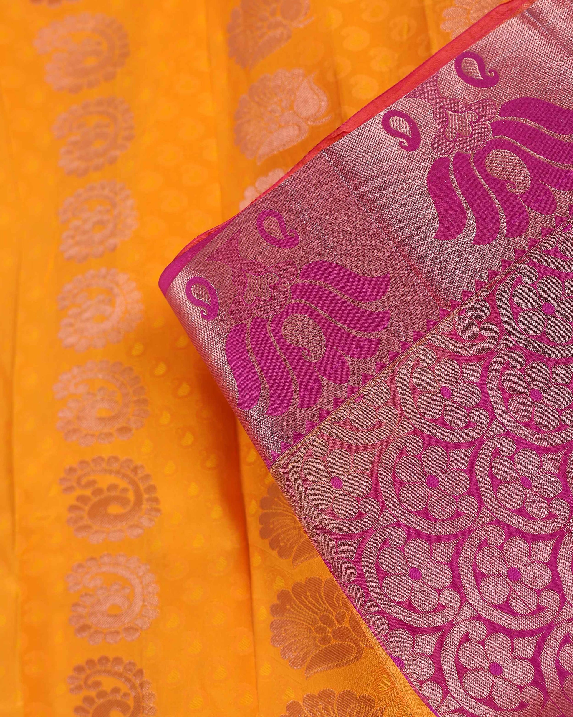  Offer Silk Saree-orange