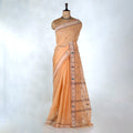 Peach Bengal Cotton Saree For Women | Daily Office Wear Summer Collection | Jeyachandran - Full View