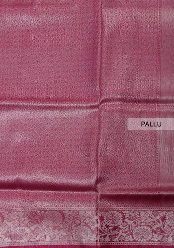 Pink Colour Art & Soft Silk Saree With Silver Zari