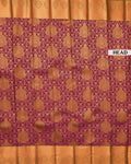 Premium Silk Saree with Intricate Woven Floral and Paisley Motifs Rich Zari Work Elegant Border- Purple-Head