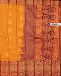 Premium Silk Saree with Ornate Floral and Paisley Jacquard Weaving Rich Traditional Zari Border -Pallu