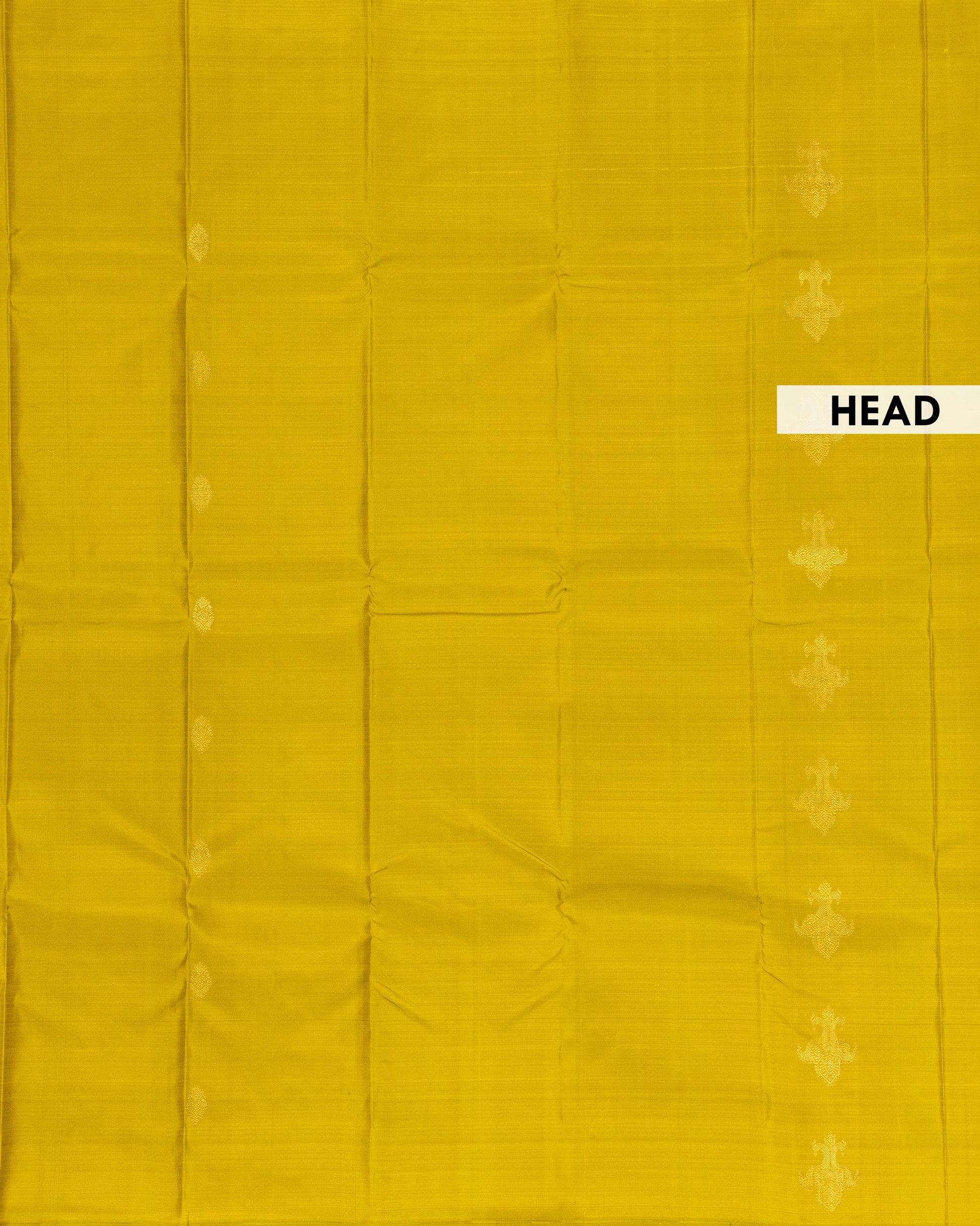 Elegant Pure Handloom Kanchipuram Silk Saree with Traditional Zari Butta Weave - Green-Head