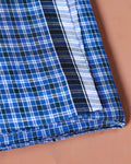 Sangu Brand Men's Premium Cotton Checked Lungi Stitched - Blue