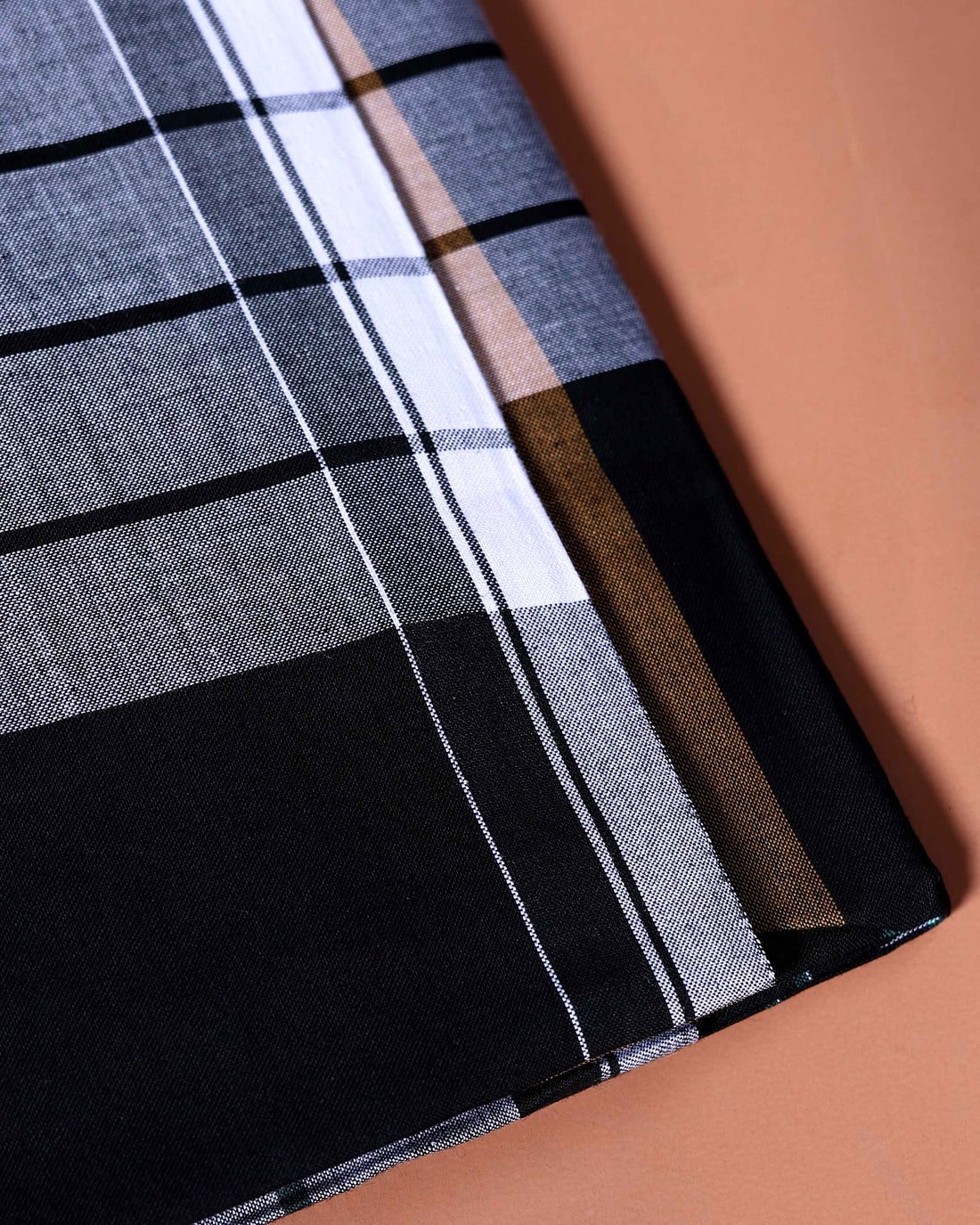 Sangu Brand Men's Premium Cotton Checked Lungi Stitched - Multi