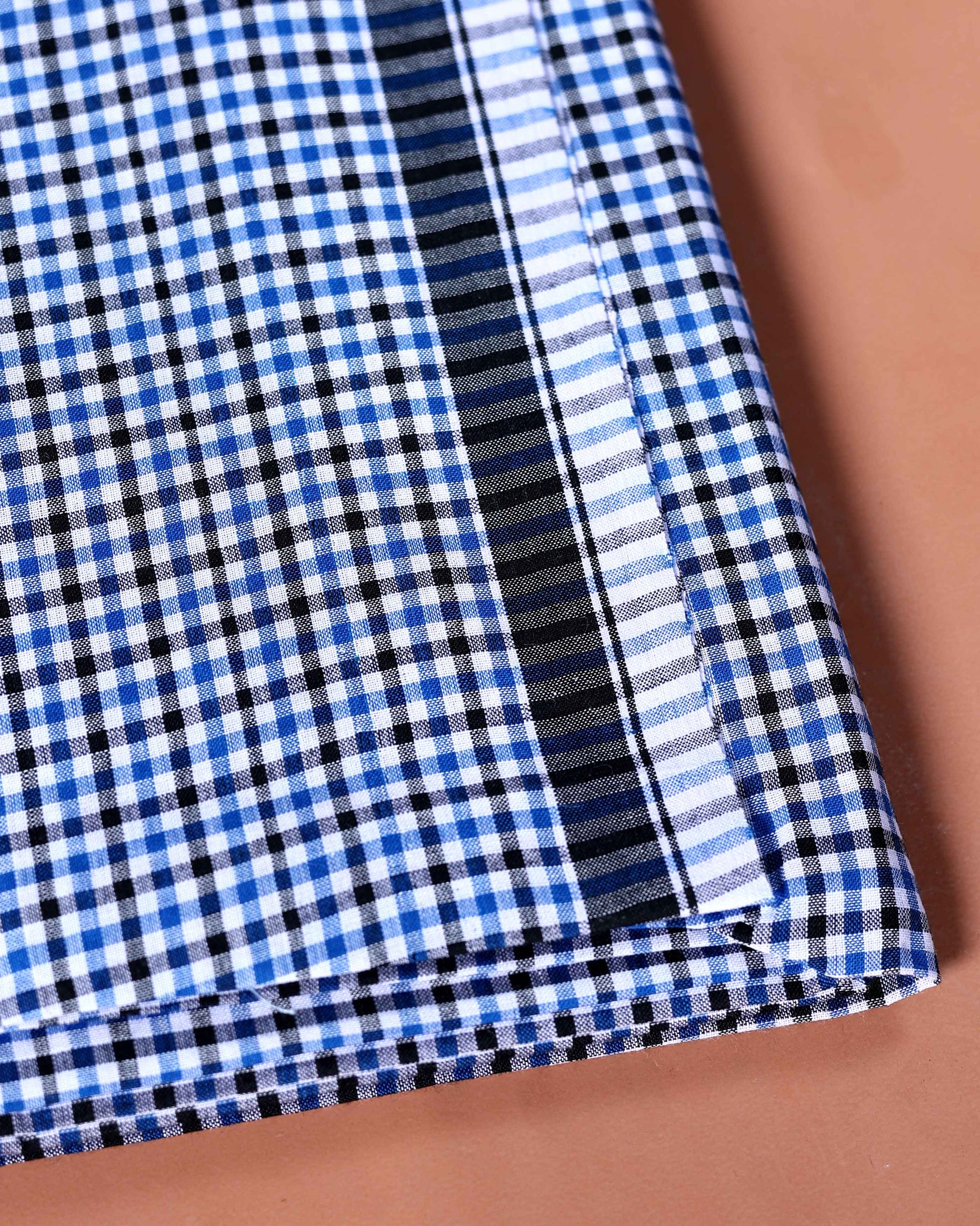 Sangu Brand Men's Premium Cotton Checked Lungi Stitched - Multi-five