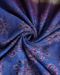 Elegant Semi Chanderi Saree with Traditional Paisley Motifs and Woven Contrast Zari Border - Close Up