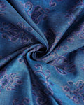 Elegant Semi Chanderi Saree with Traditional Paisley Motifs and Woven Contrast Zari Border - Close Up