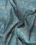 Elegant Semi Chanderi Saree with Traditional Woven Geometric Motifs and Rich Contrast Zari Border - Close Up