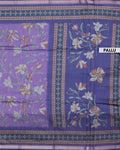 Elegant Semi Chanderi Saree with Woven Floral Butta Design and Contrast Zari Border - Pallu