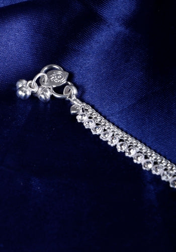 Buy Set Of 2 Silver Plated Anklet Online Shopping