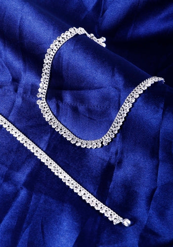 Set Of 2 Silver Plated Anklet