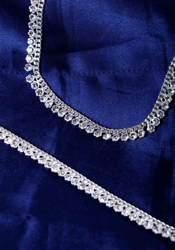 Buy Set Of 2 Silver Plated Anklet Online