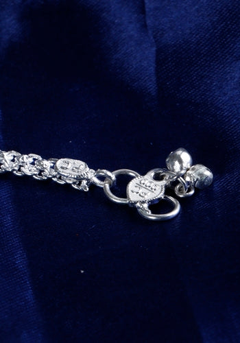 Buy Set Of 2 Silver Plated Anklet Online