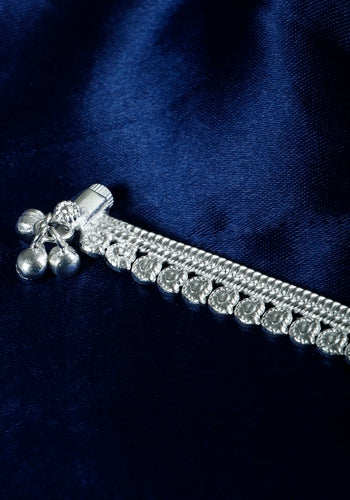 Buy Set Of 2 Silver Plated Anklet Online Shopping