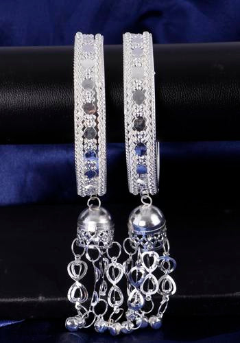 Set Of 2 Silver Plated Bangles