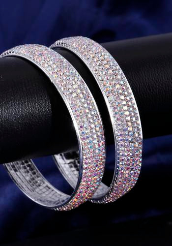 Set Of 2 Silver Plated Bangles
