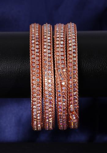 Set Of 4 Copper Plated Bangles