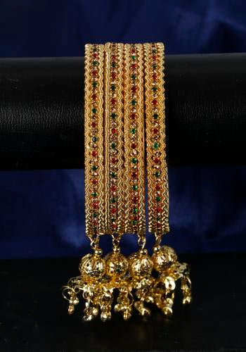 Set Of 4 Gold Plated Bangles