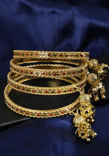 Buy Set Of 4 Gold Plated Bangles Online