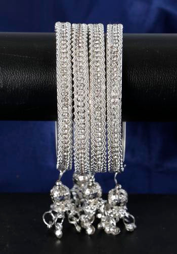 Set Of 4 Silver Plated Bangles