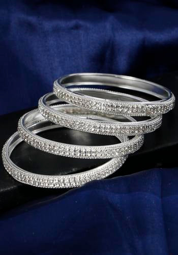 Set Of 4 Silver Plated Bangles