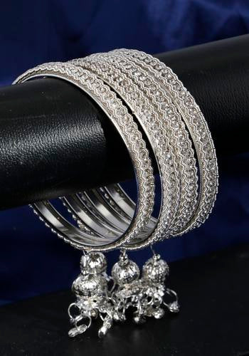 Set Of 4 Silver Plated Bangles