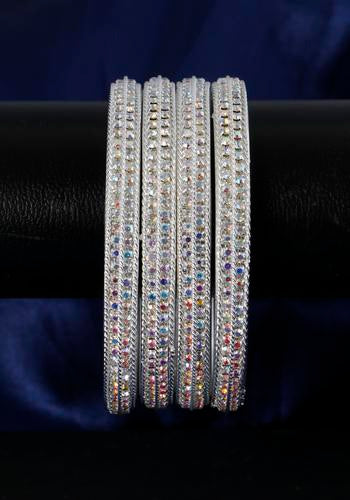 Set Of 4 Silver Plated Bangles