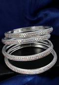 Buy Set Of 4 Silver Plated Bangles Online