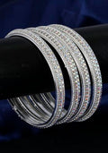 Buy Set Of 4 Silver Plated Bangles