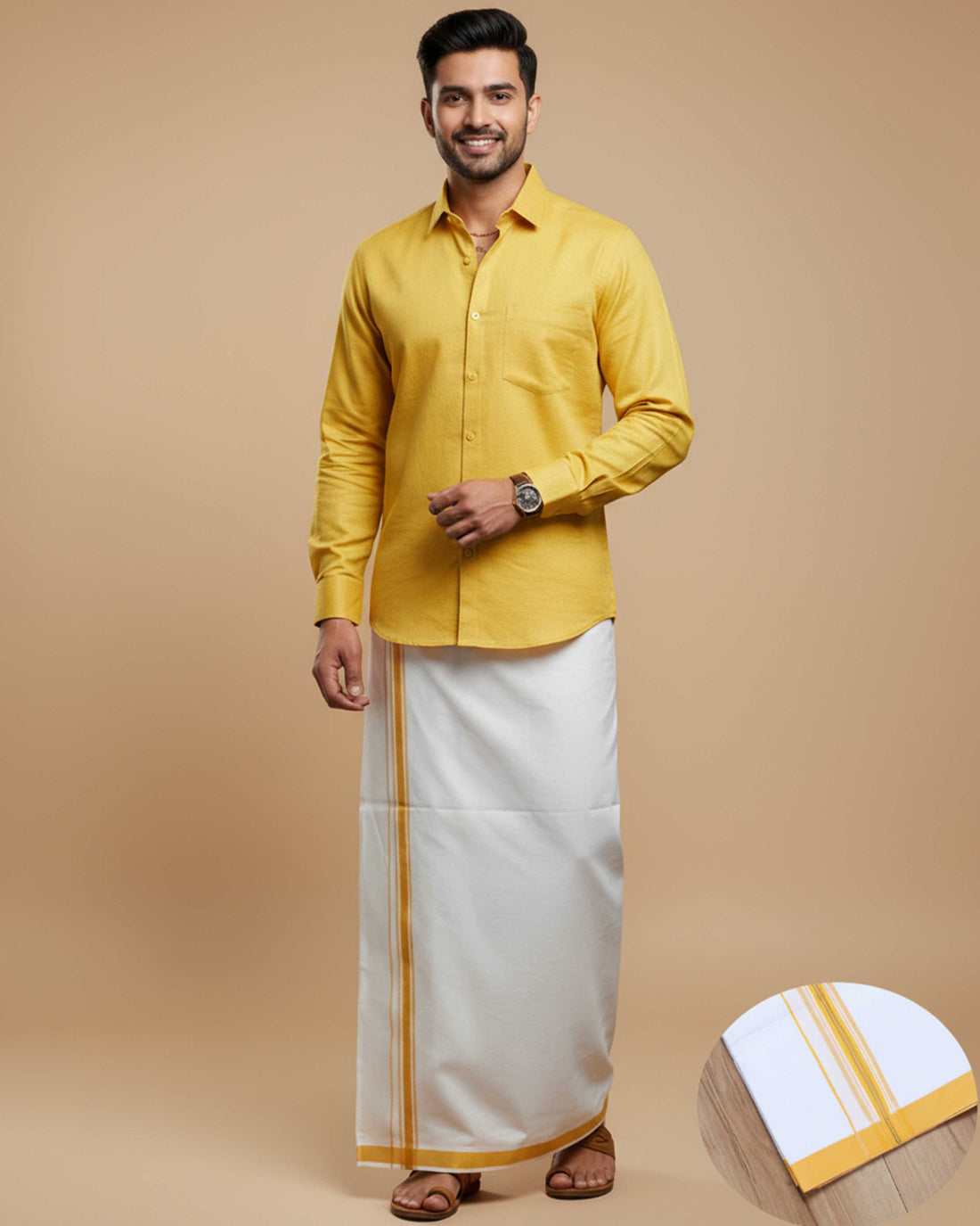 Full_Sleeve_Shirt_Dhoti_Set_with_Traditional_Border_-_Yellow_White