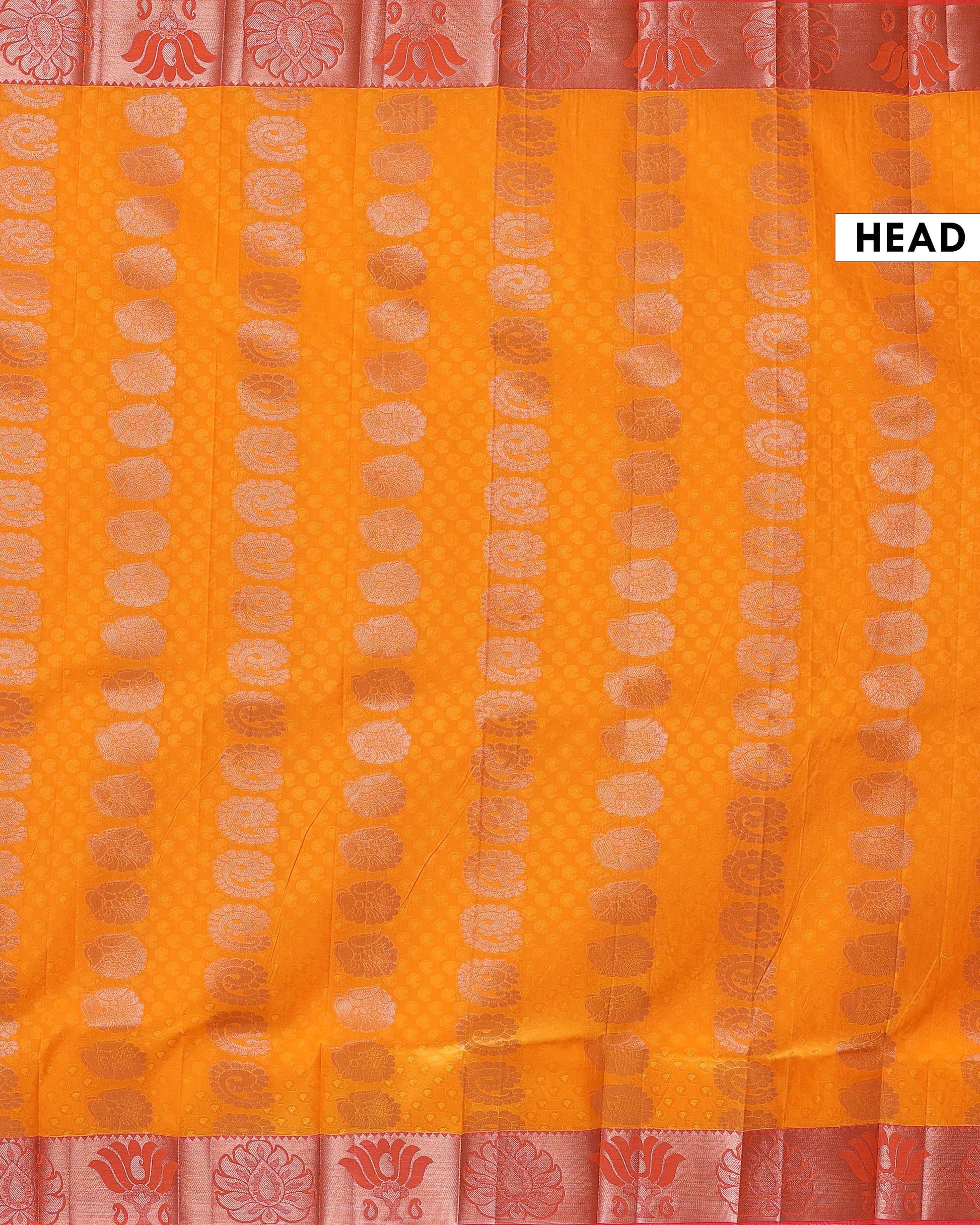  Offer Silk Saree-orange