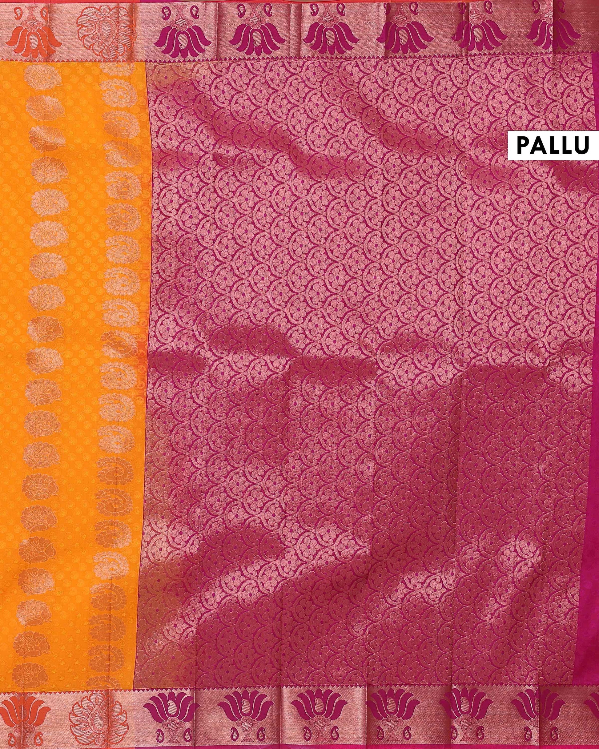  Offer Silk Saree-orange