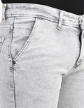 Men Mid Rise Slim Fit Clean Look Stretchable Jeans - Grey