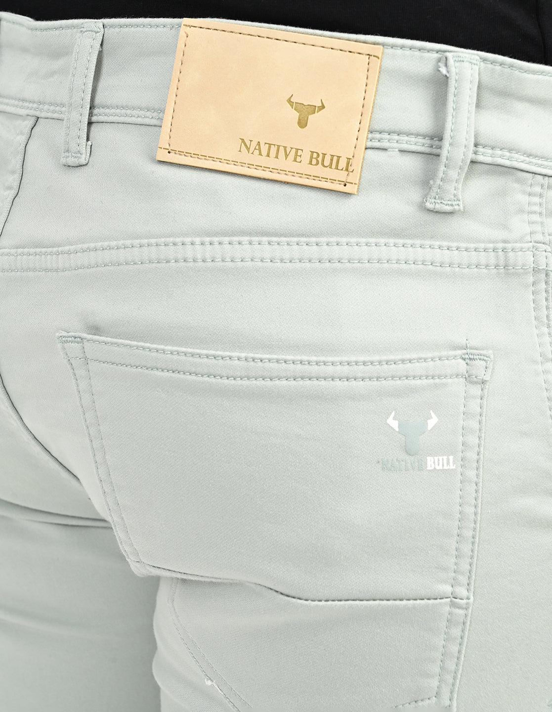 Men Mid Rise Slim Fit Clean Look Stretchable Jeans - Off White