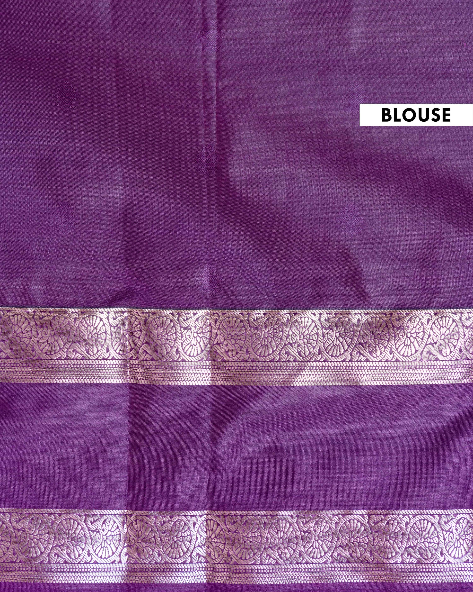 Soft Silk Saree with Intricate Zari Butti Weave and Rich Contrast Border Finish - Sky Blue