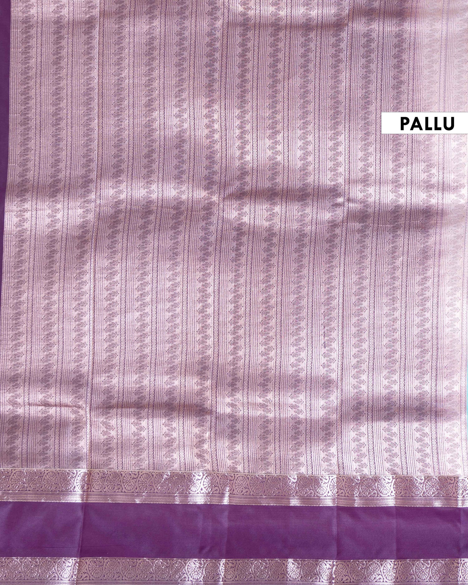 Soft Silk Saree with Intricate Zari Butti Weave and Rich Contrast Border Finish - Sky Blue