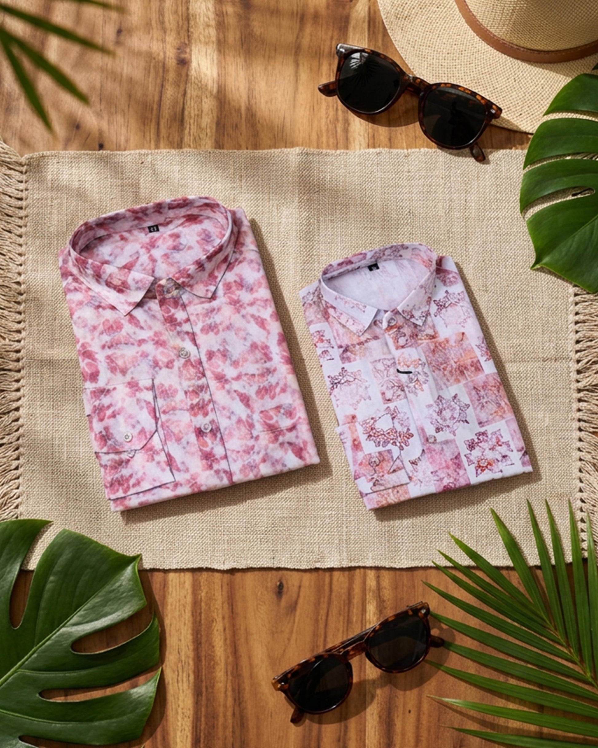 Stylish Father and Son Coordinated Casual Shirt Combo – Multicolor