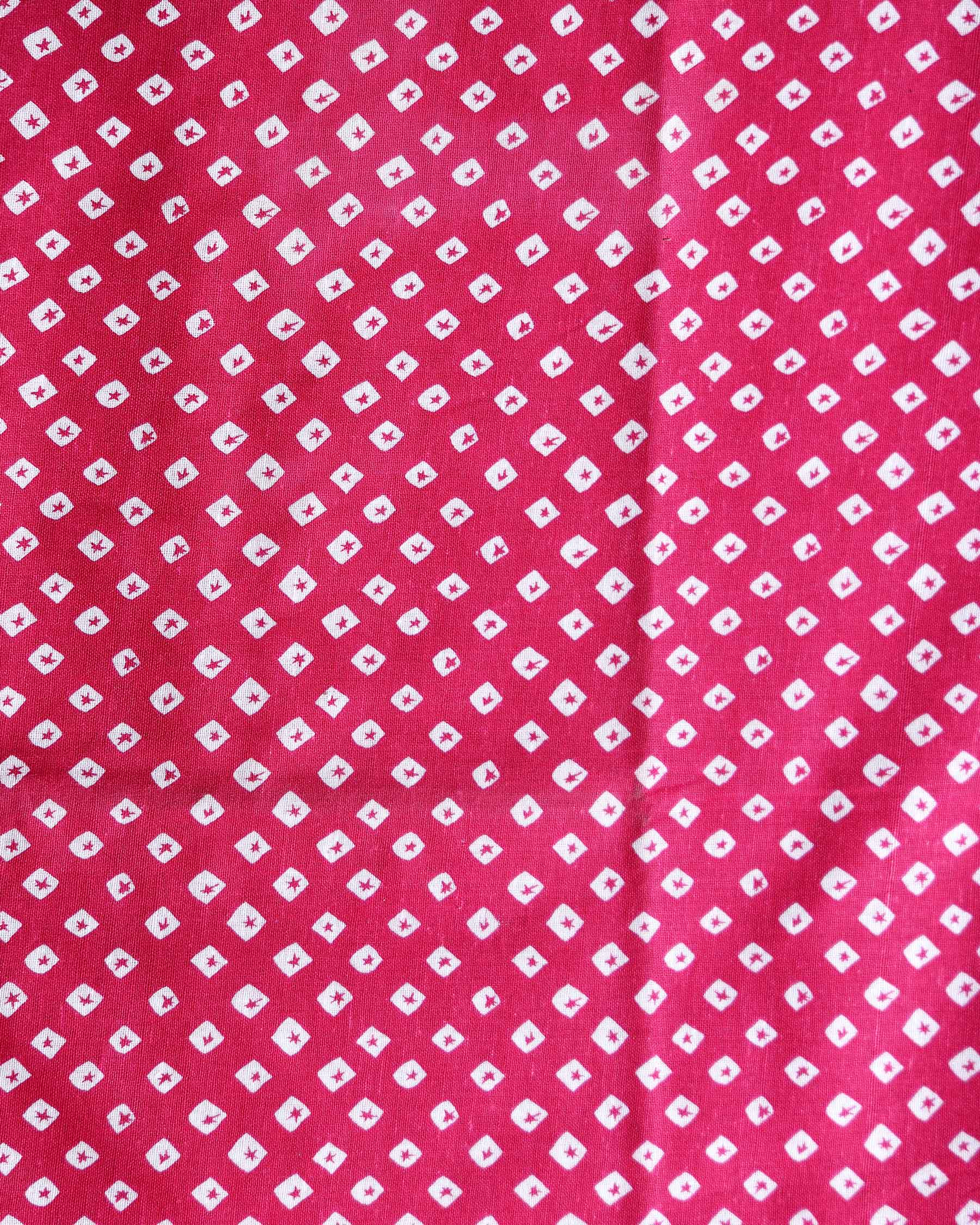 Elegant Stylish Women’s Blouse Material with All Over Geometric Print Design - Pink