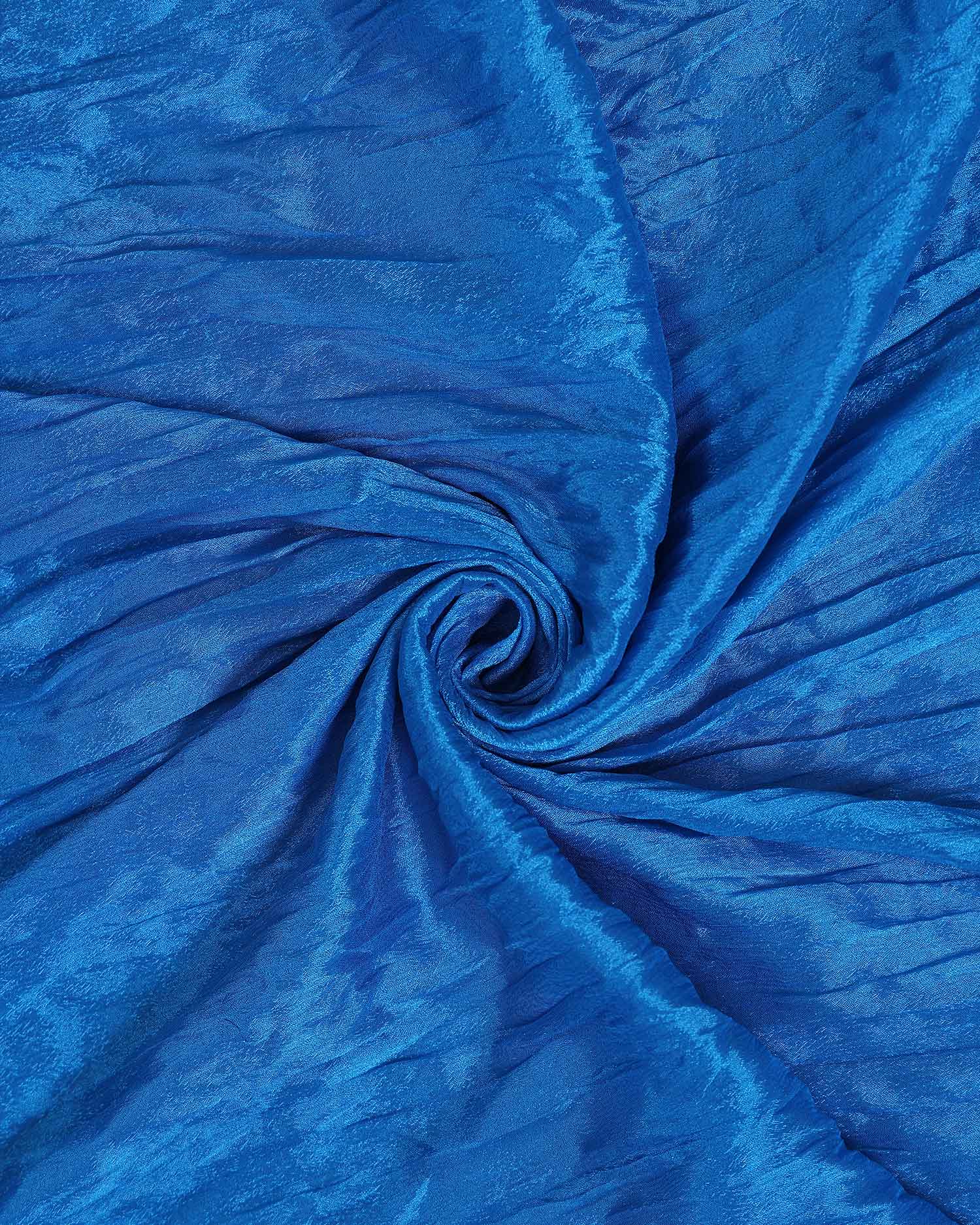 Elegant Women’s Dupatta in Soft Textured with Wrinkled Finish and Decorative Tassel Edges, Blue