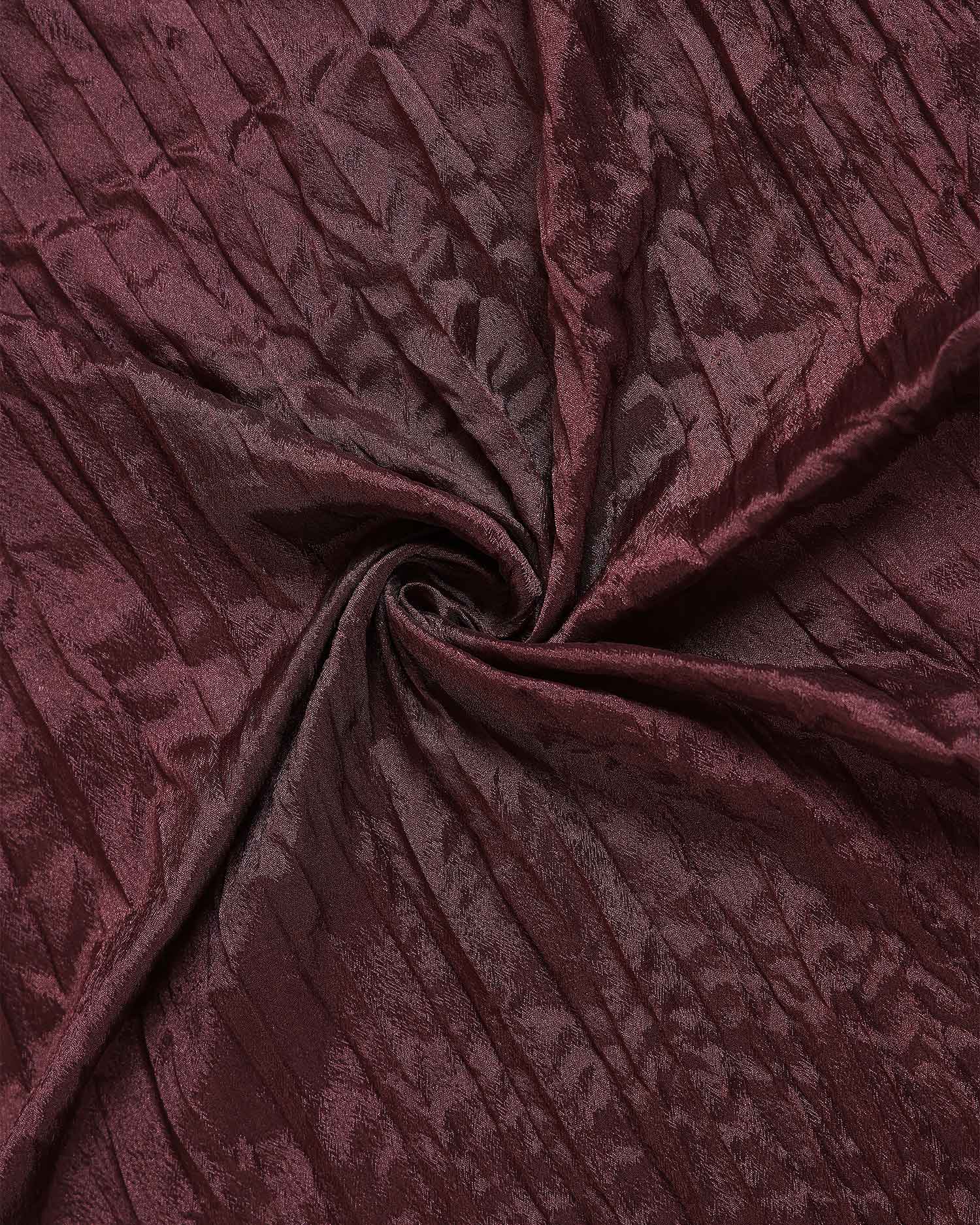 Elegant Women’s Dupatta in Soft Textured with Wrinkled Finish and Decorative Tassel Edges, Brown