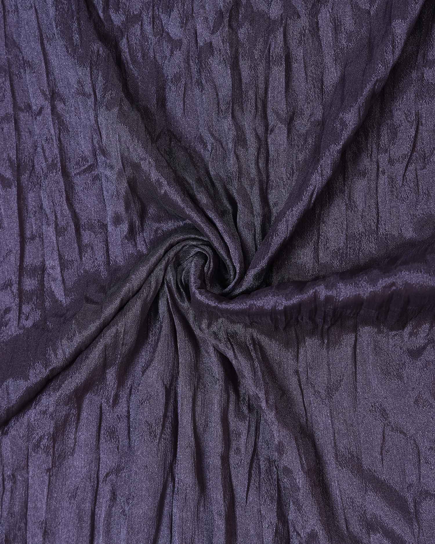 Stylish Women’s Dupatta in Soft Textured with Wrinkled Finish and Decorative Tassel Edges - Dark Grey-Close Up